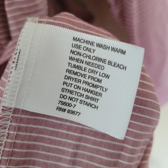 J.Ferrar Red Stripe Super Slim Mechanical Stretch Button Down Shirt Size Men XXL - Picture 8 of 8